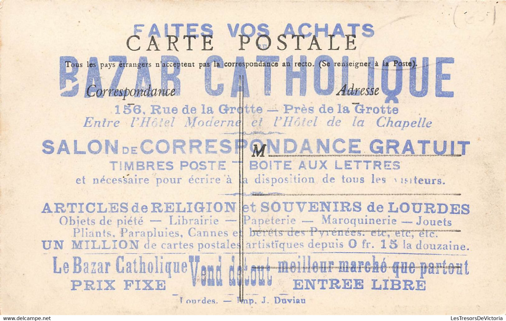 CPA Lourdes Embarquement Des Malades - Carte Colorisée - Viron  - Chaise Roulante - Pub Bazar Catholique - Salute