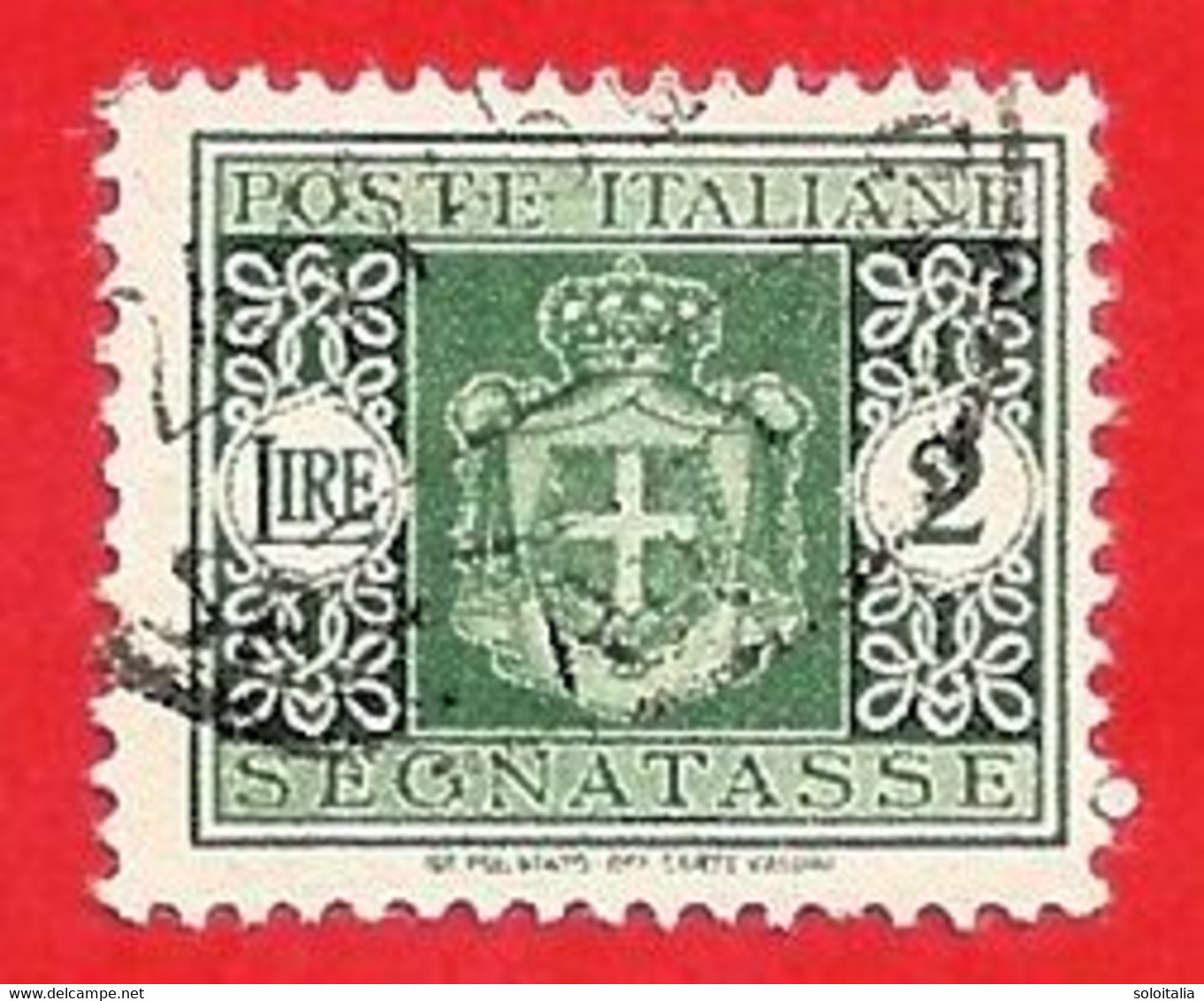 1945 (93) Segnatasse Stemma Senza Fasci Filigrana Ruota Lire 2 (usato) - Leggi Il Messaggio Del Venditore - Strafport