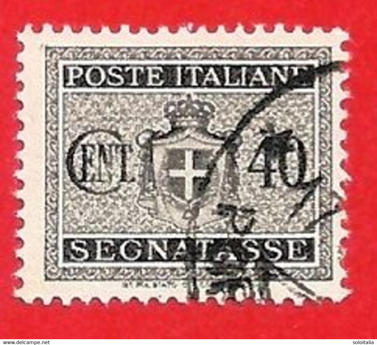 1945 (89) Segnatasse Stemma Senza Fasci Filigrana Ruota Cent. 40 Usato - Leggi Il Messaggio Del Venditore - Postage Due