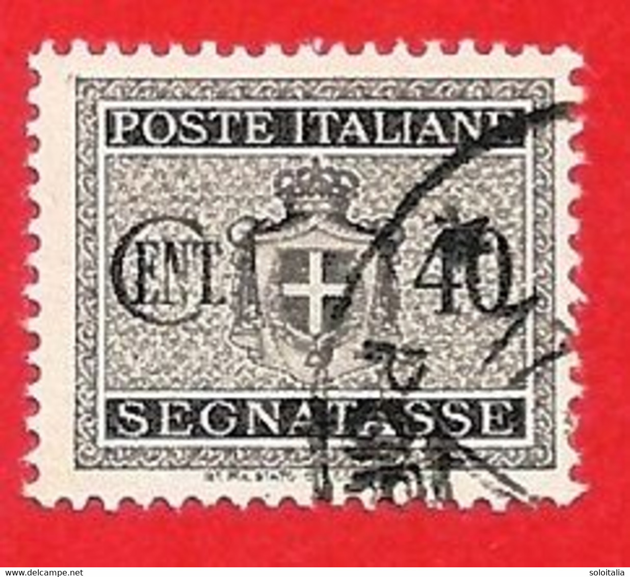 1945 (89) Segnatasse Stemma Senza Fasci Filigrana Ruota Cent. 40 Usato - Leggi Il Messaggio Del Venditore - Strafport