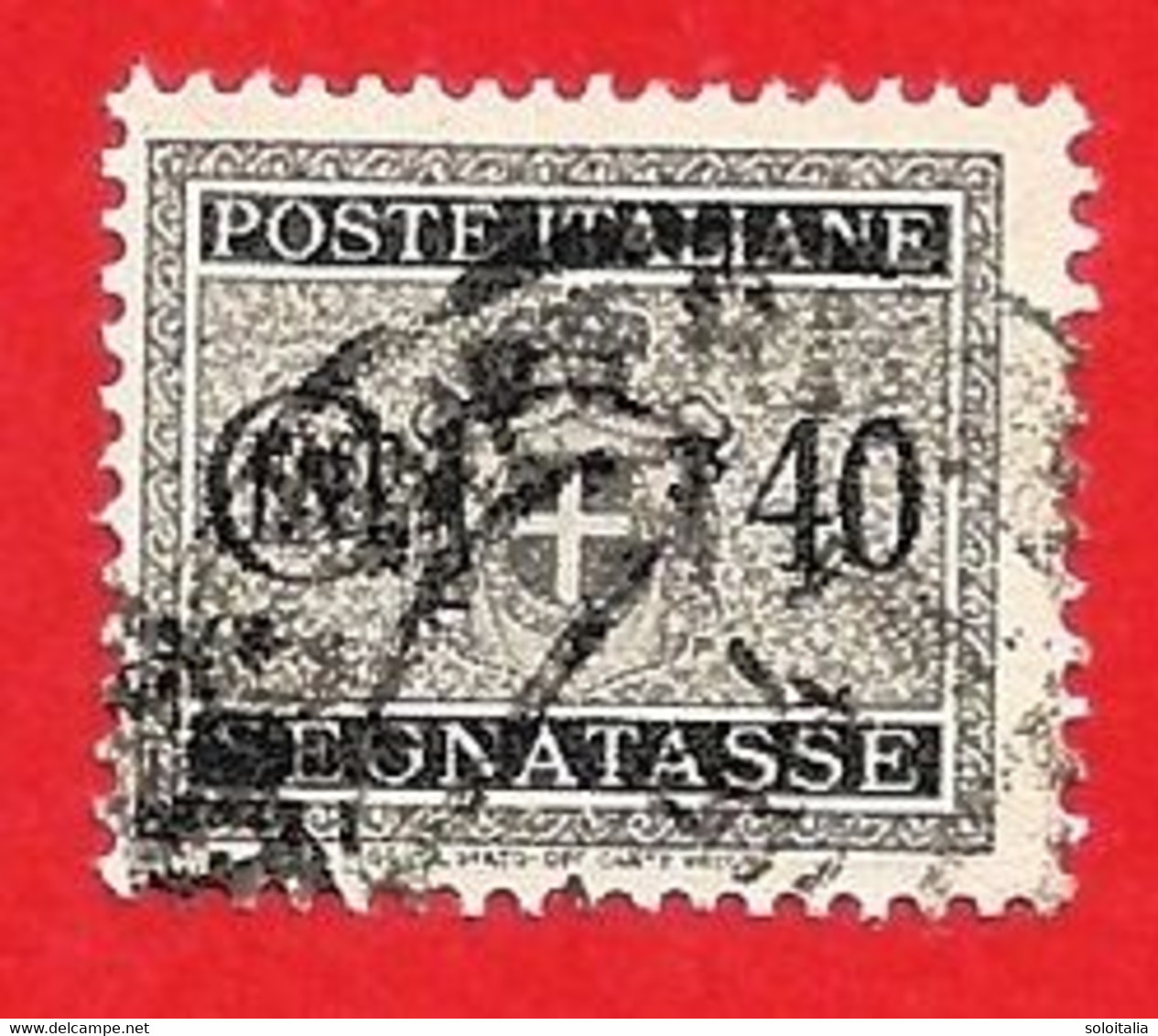 1945 (89) Segnatasse Stemma Senza Fasci Filigrana Ruota Cent. 40 Usato - Leggi Il Messaggio Del Venditore - Strafport