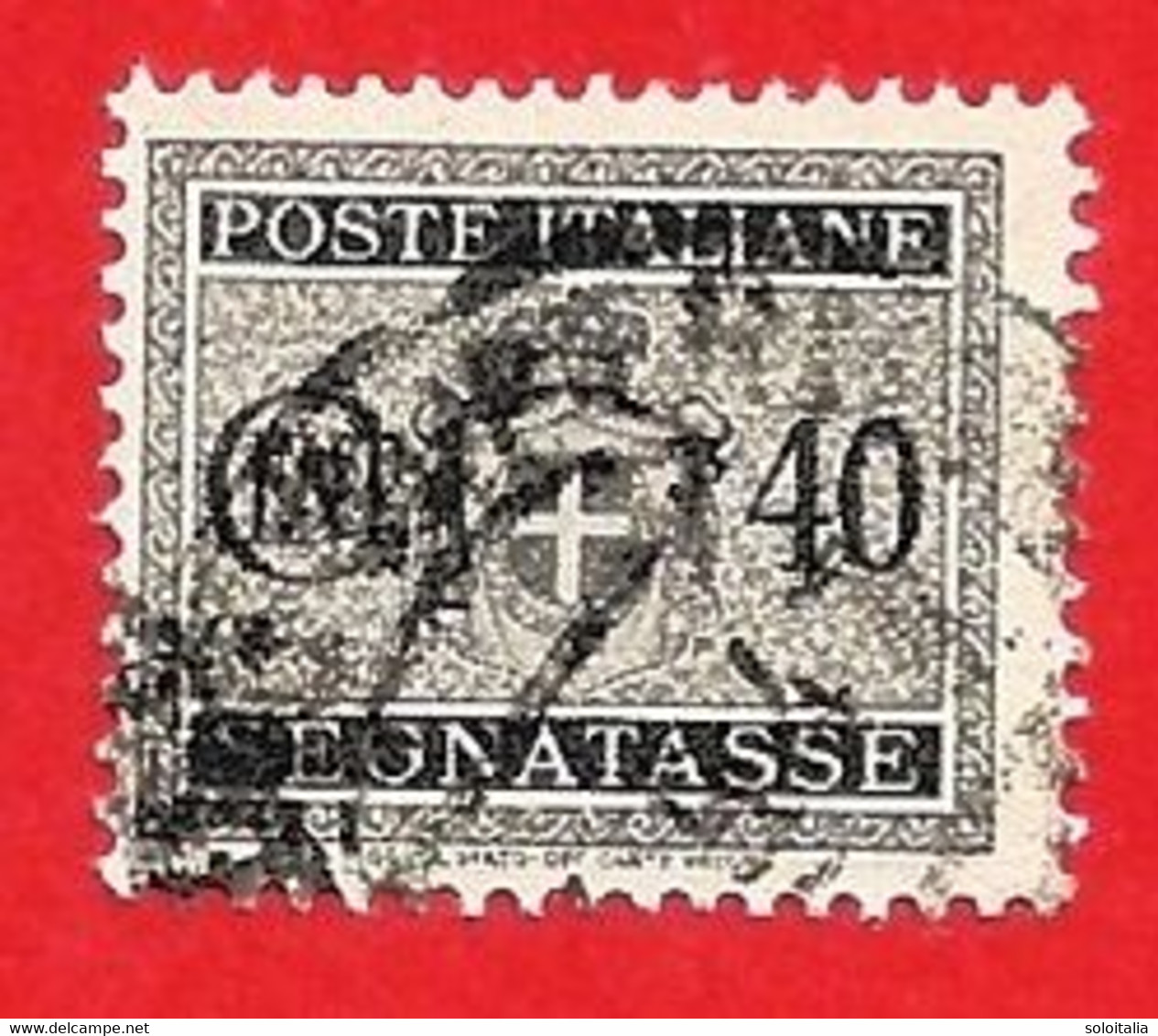 1945 (89) Segnatasse Stemma Senza Fasci Filigrana Ruota Cent. 40 Usato - Leggi Il Messaggio Del Venditore - Postage Due