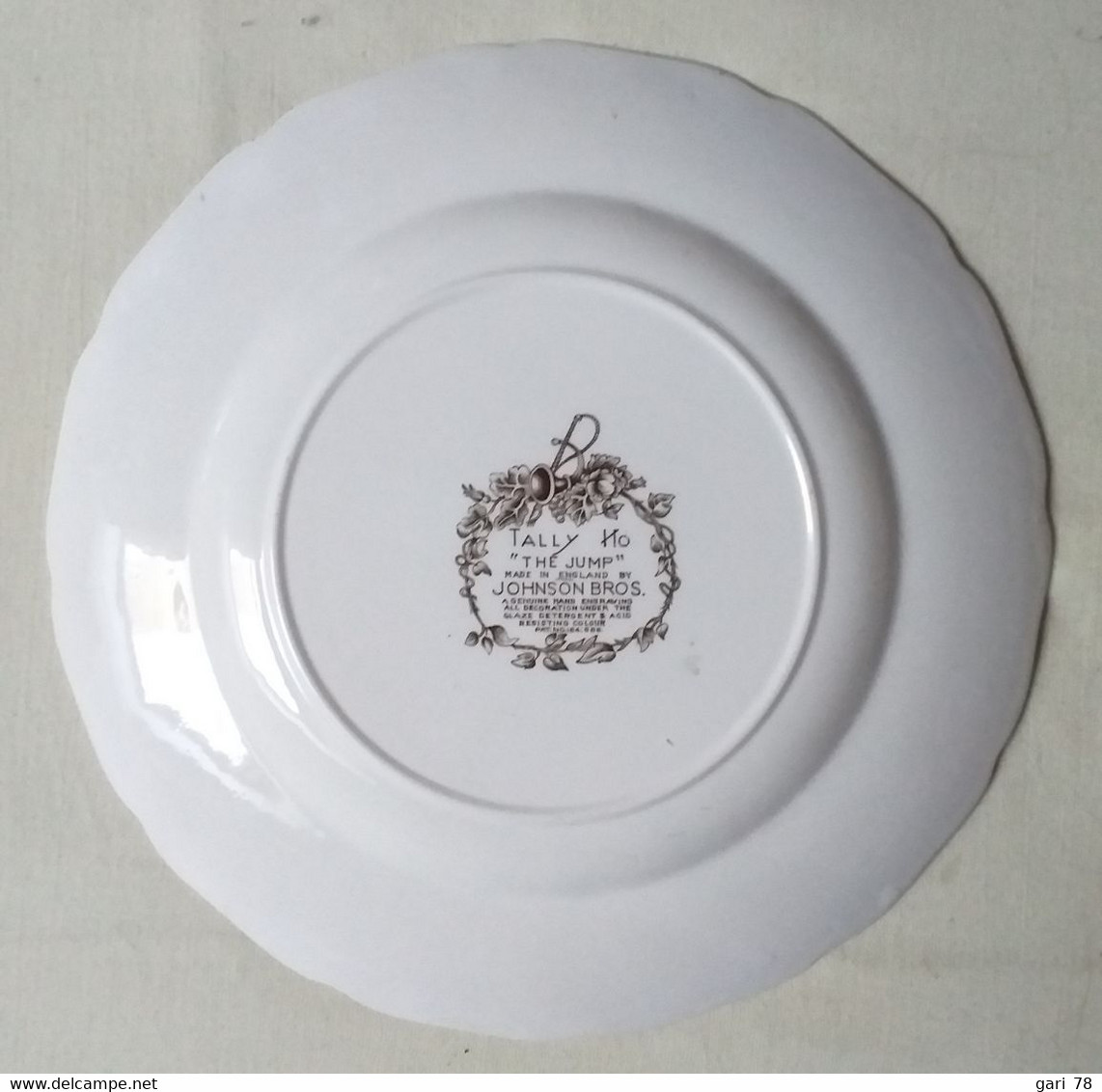Assiette Tally Ho "The Jump" Made In England By Johnson Bros - Chasse à Courre - - Johnson Bros.