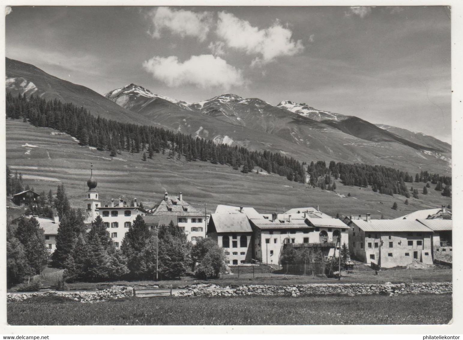 Ansichtskarte Madulain Per Bahnpost Räthische Bahn 1960 Versendet. - Madulain