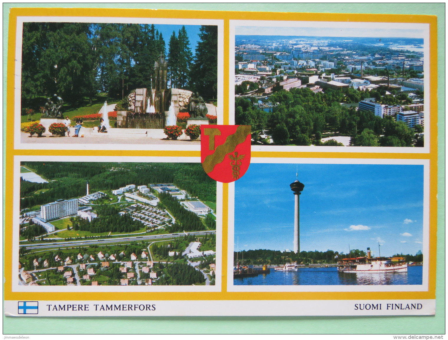 Finland 1978 Postcard ""Tampere"" To England - Painting Europa CEPT Washerwomen - Briefe U. Dokumente