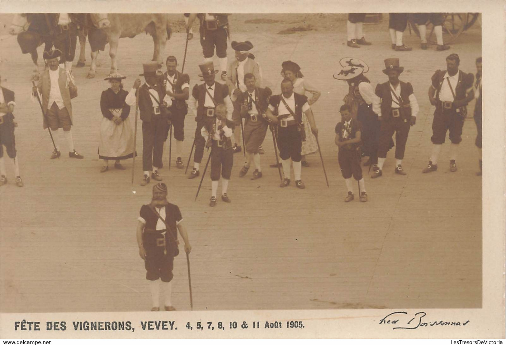 CPA Fete Des Vignerons - Vevey - Groupe De Personnes Costumées - 1905 - Fred Boissonnas - Vevey