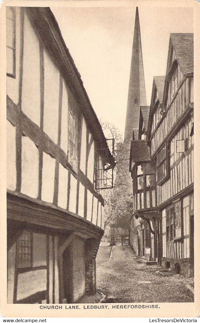 CPA Royaume Uni - Angleterre - Herefordshire - Ledbury - Church Lane - Through The Camera Series - Ruelle - Pavée - Tour - Herefordshire