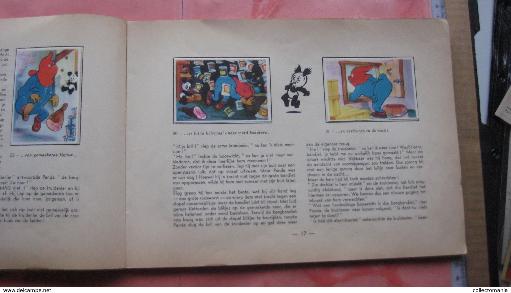 1e druk - REKLAME strip chromo ALBUM,  Panda en de meester-kruidenier, ill. Maarten Toonder, 1959 DE VOLHARDING