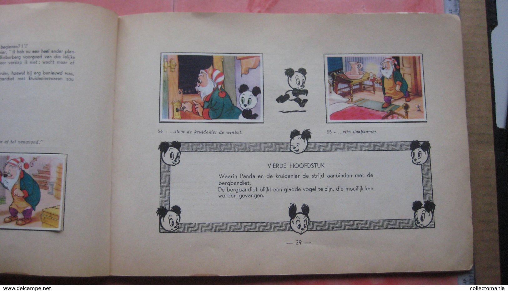 1e druk - REKLAME strip chromo ALBUM,  Panda en de meester-kruidenier, ill. Maarten Toonder, 1959 DE VOLHARDING