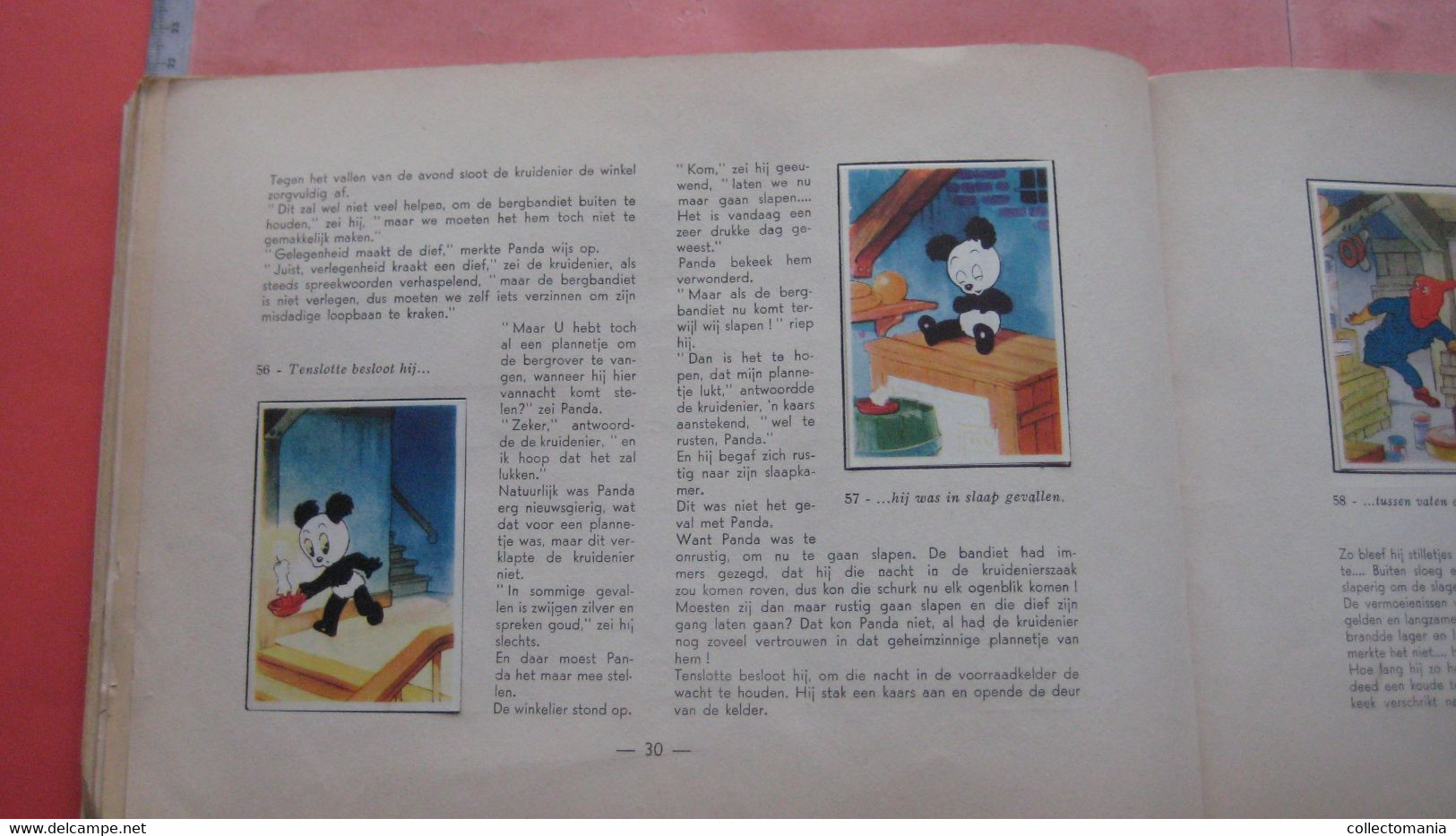 1e druk - REKLAME strip chromo ALBUM,  Panda en de meester-kruidenier, ill. Maarten Toonder, 1959 DE VOLHARDING