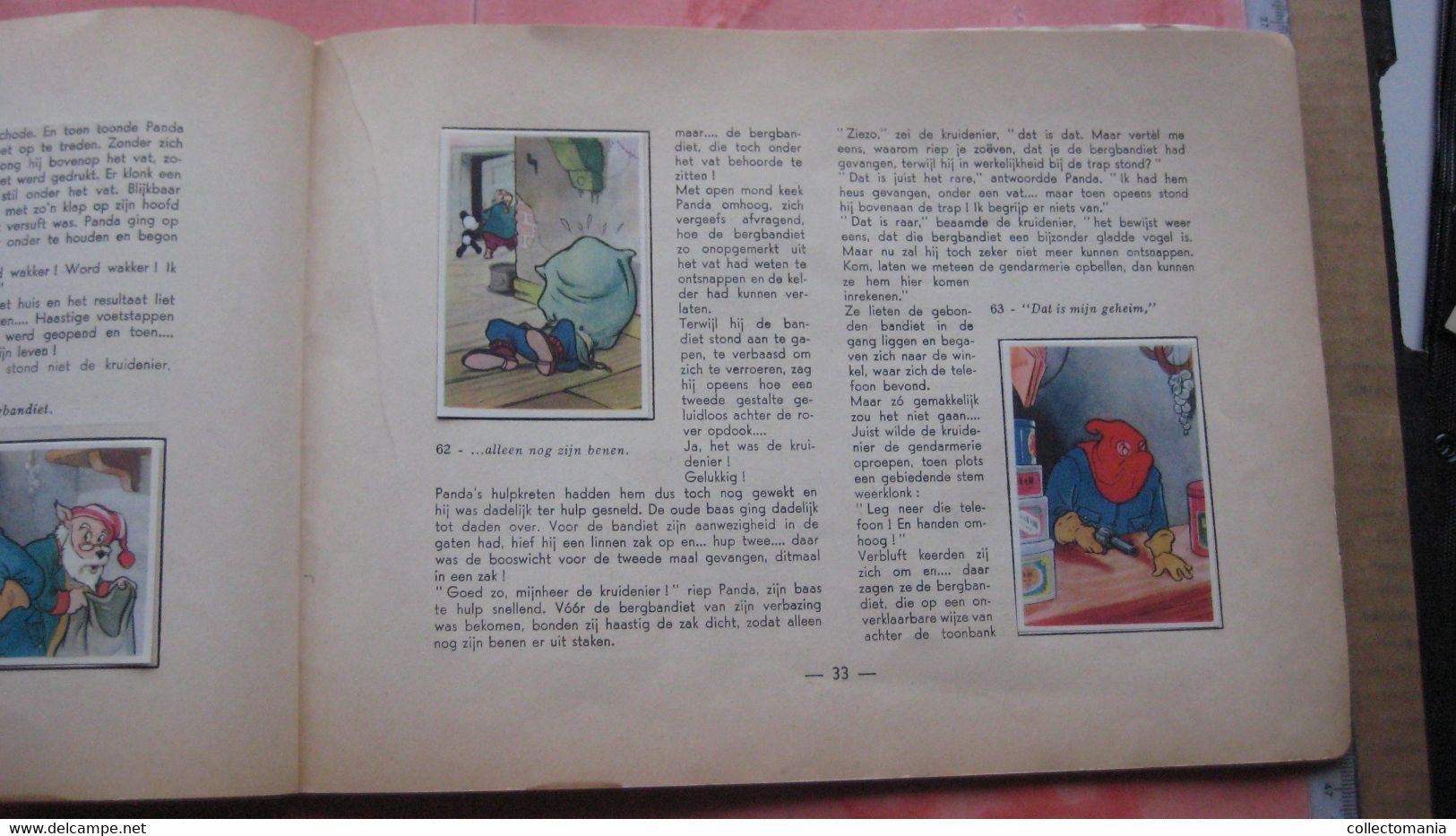 1e druk - REKLAME strip chromo ALBUM,  Panda en de meester-kruidenier, ill. Maarten Toonder, 1959 DE VOLHARDING