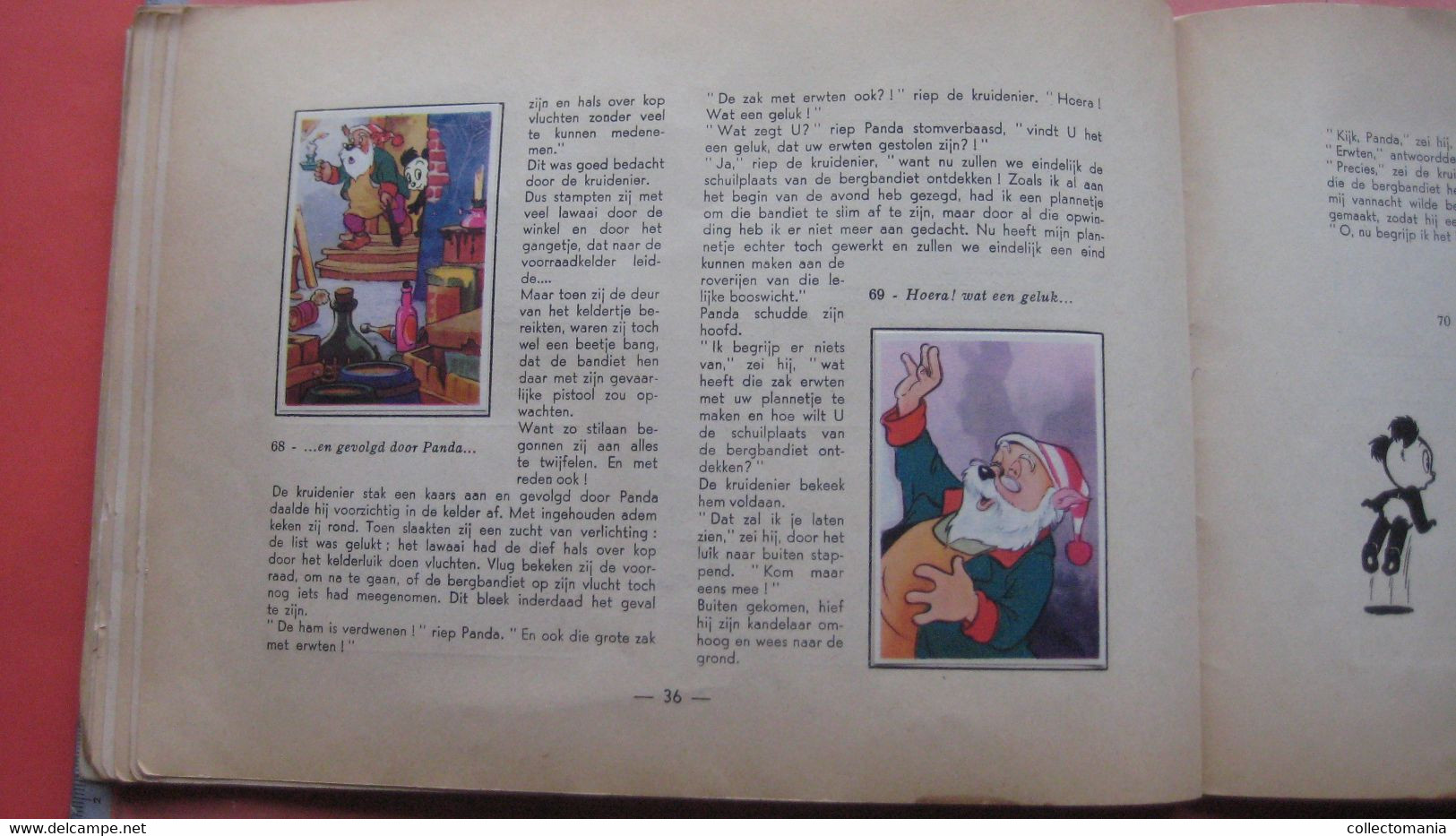 1e druk - REKLAME strip chromo ALBUM,  Panda en de meester-kruidenier, ill. Maarten Toonder, 1959 DE VOLHARDING