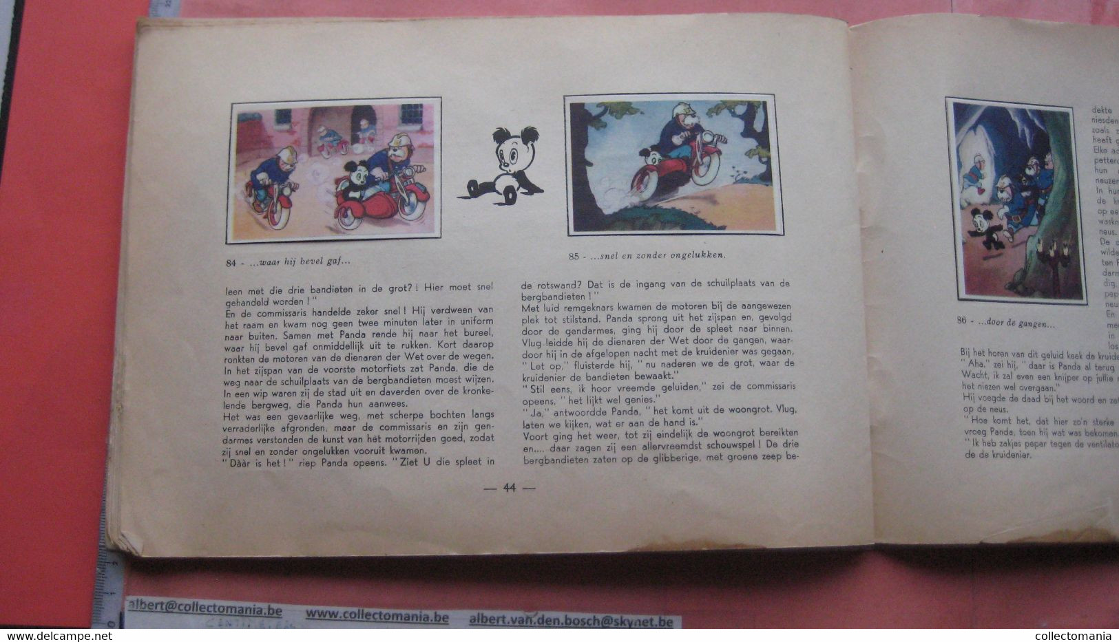 1e druk - REKLAME strip chromo ALBUM,  Panda en de meester-kruidenier, ill. Maarten Toonder, 1959 DE VOLHARDING