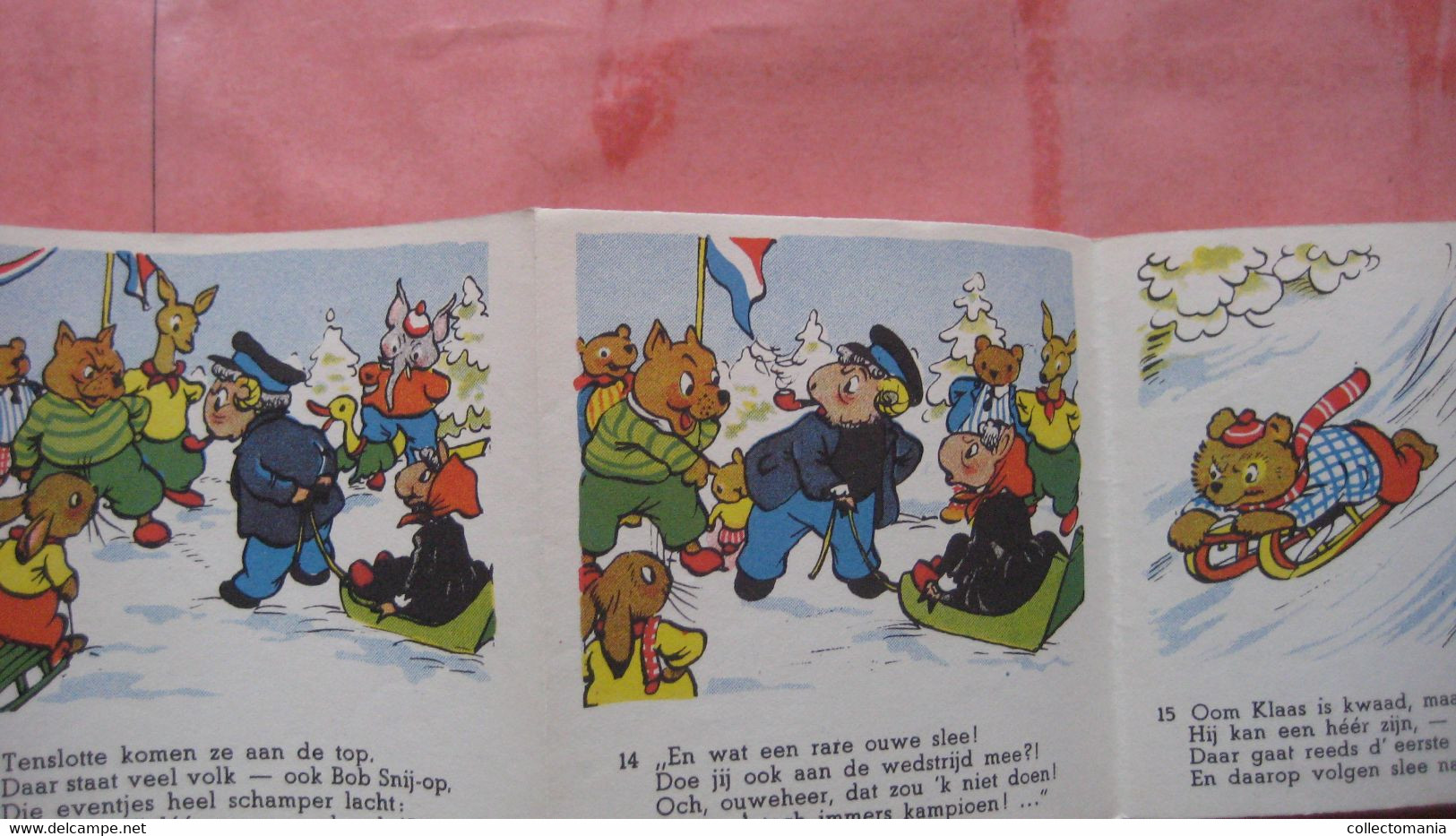 1952 Flipje, FRUITBAASJE de BETUWE, 4 kompl. series = 8 stroken in elk, voor kinderbioskoop FLIPPOSCOOP,  Prima staat