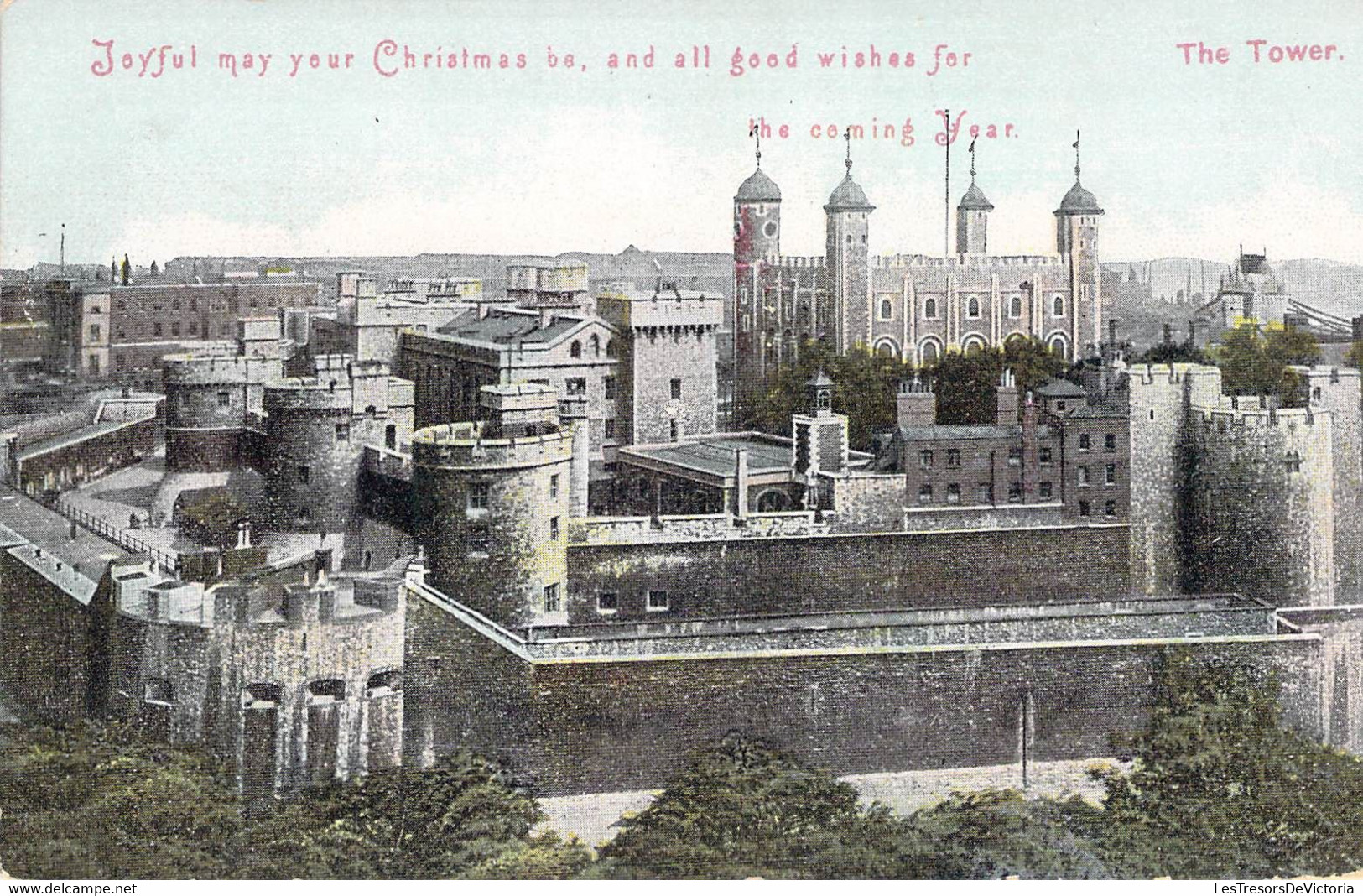 CPA Royaume Uni - Angleterre - London - Joyful May Your Christmas Be And All Good Wishes For The Coming Year - The Tower - Tower Of London