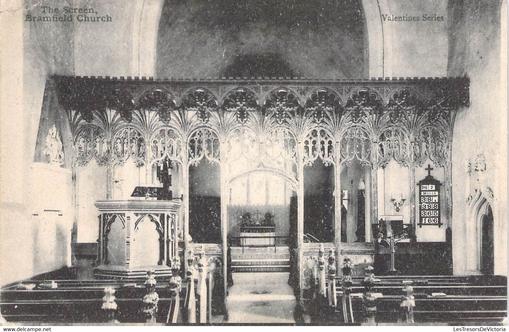 CPA Royaume Uni - Angleterre - Suffolk - The Screen - Bramfield Church - Valentines Series - Oblitérée 1905 - Altri & Non Classificati