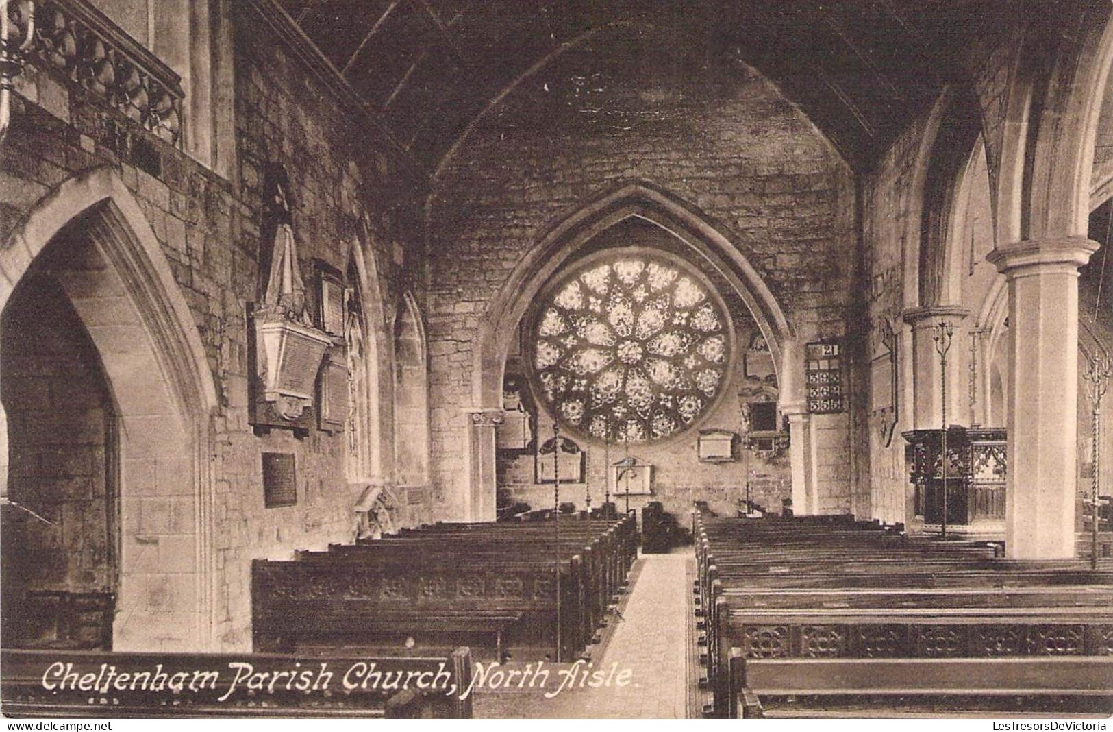 CPA Royaume Uni - Angleterre - Gloucestershire - Cheltenham Parish Church - North Aisle - F. Frith & Co. Ltd. - Rosace - Cheltenham