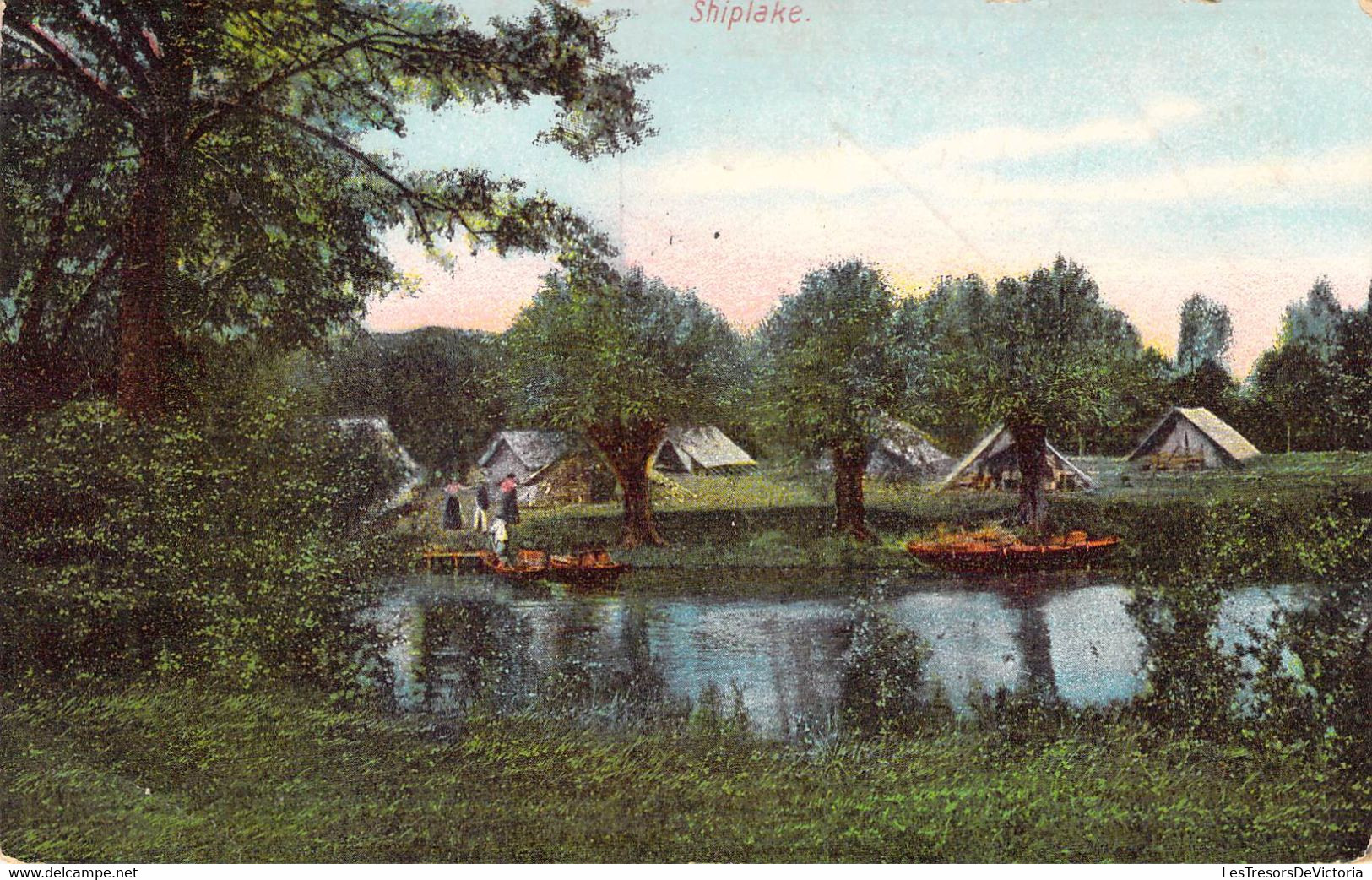 CPA Royaume Uni - Angleterre - Oxfordshire - Shiplake - Oblitérée Reading 24 Octobre 1907 - Colorisée - Animée - Barque - Autres & Non Classés