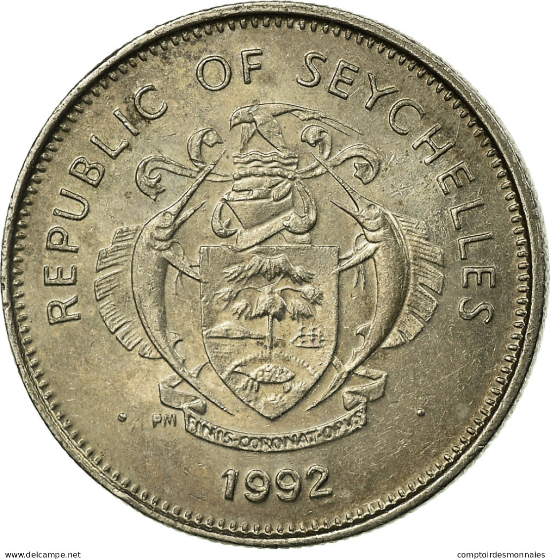 Monnaie, Seychelles, 25 Cents, 1992, TTB, Copper-nickel, KM:49.2 - Seychellen