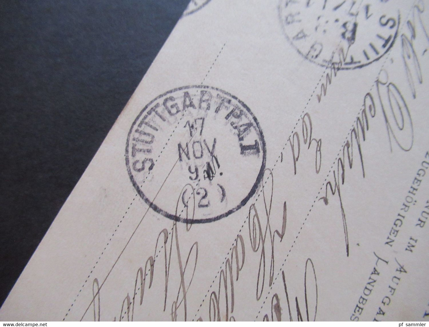 Bayern Ganzsache P 25 II Mit Zusatzfrankatur Nach Stuttgart Mit Zusatzfrankatur Rücks. Stempel Verwaltung Münchner Post - Postal  Stationery