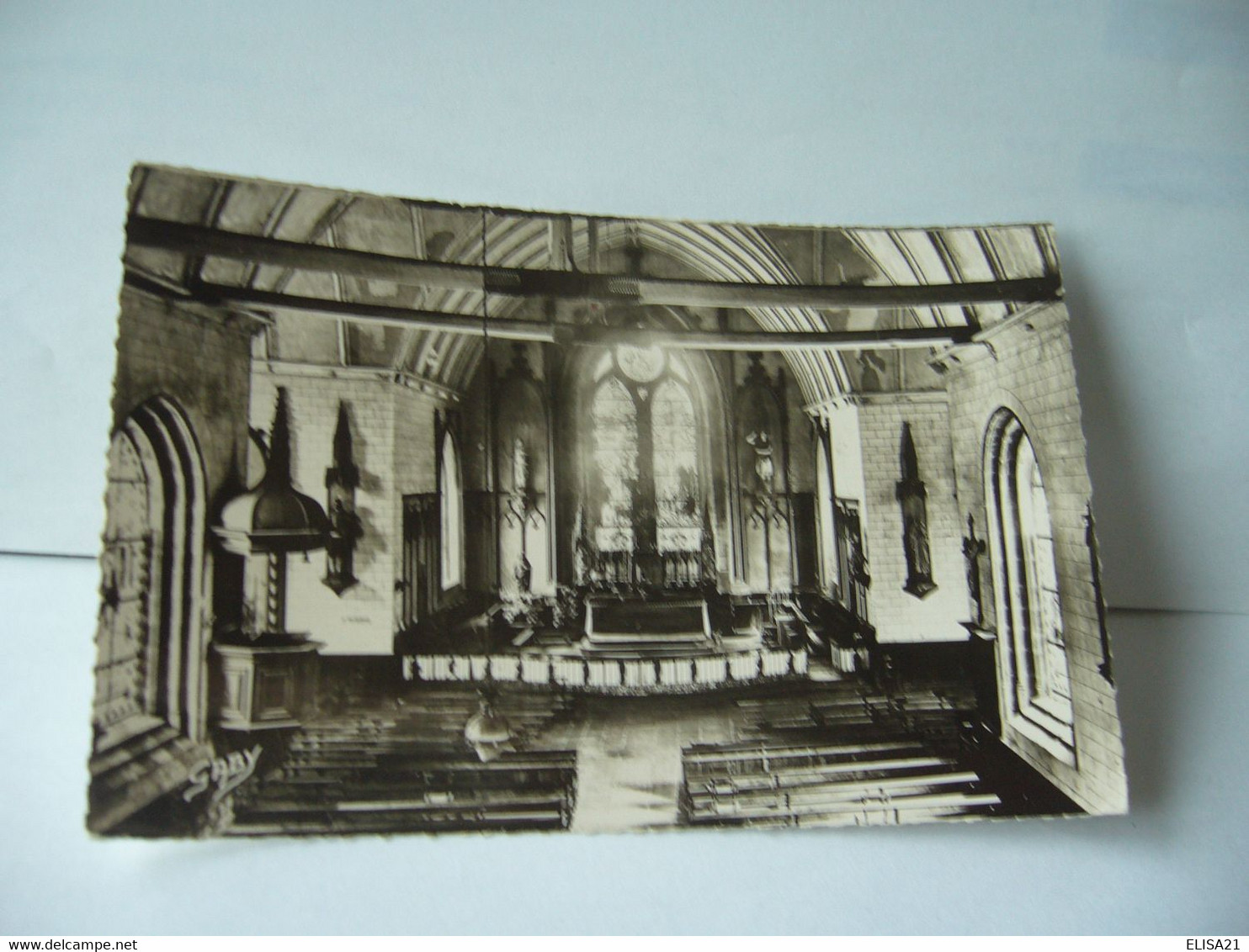 PLUVIGNER 56 MORBIHAN BRETAGNE INTERIEUR DE L'EGLISE CPSM FORMAT CPA 1957 - Pluvigner