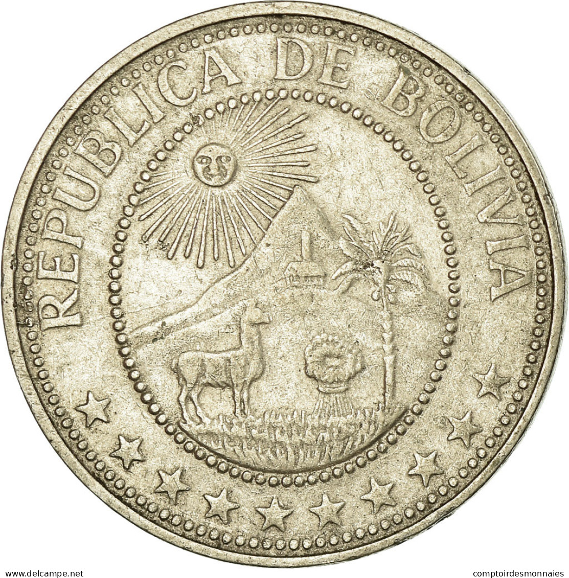 Monnaie, Bolivie, 20 Centavos, 1967, TTB, Nickel Clad Steel, KM:189 - Bolivie