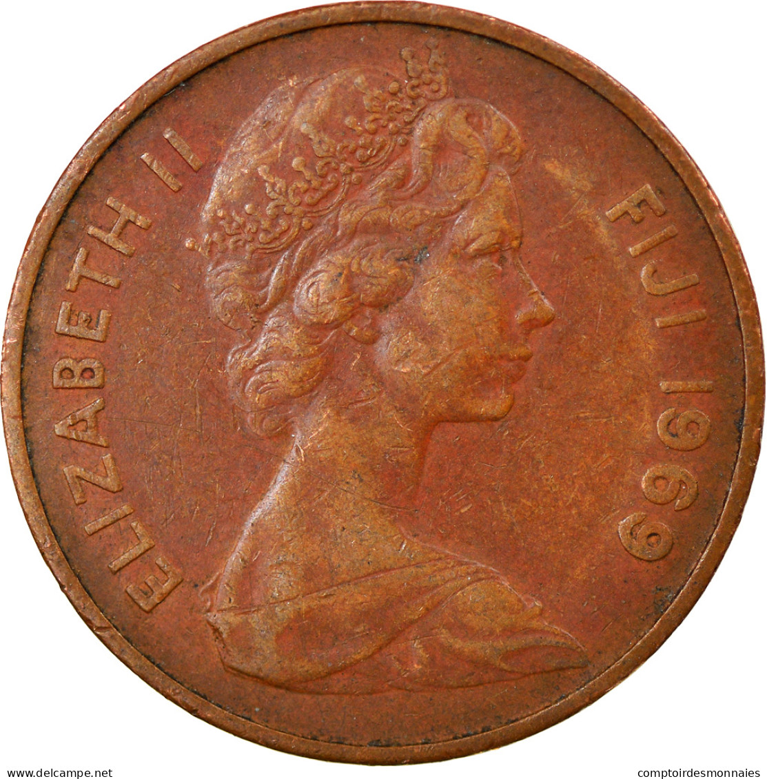 Monnaie, Fiji, Elizabeth II, 2 Cents, 1969, TTB, Bronze, KM:28 - Fidschi