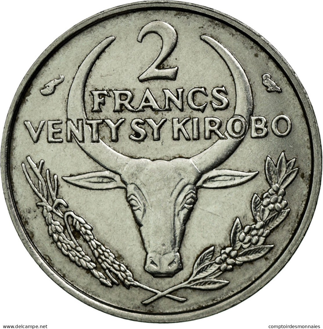 Monnaie, Madagascar, 2 Francs, 1965, Paris, TTB, Stainless Steel, KM:9 - Madagaskar