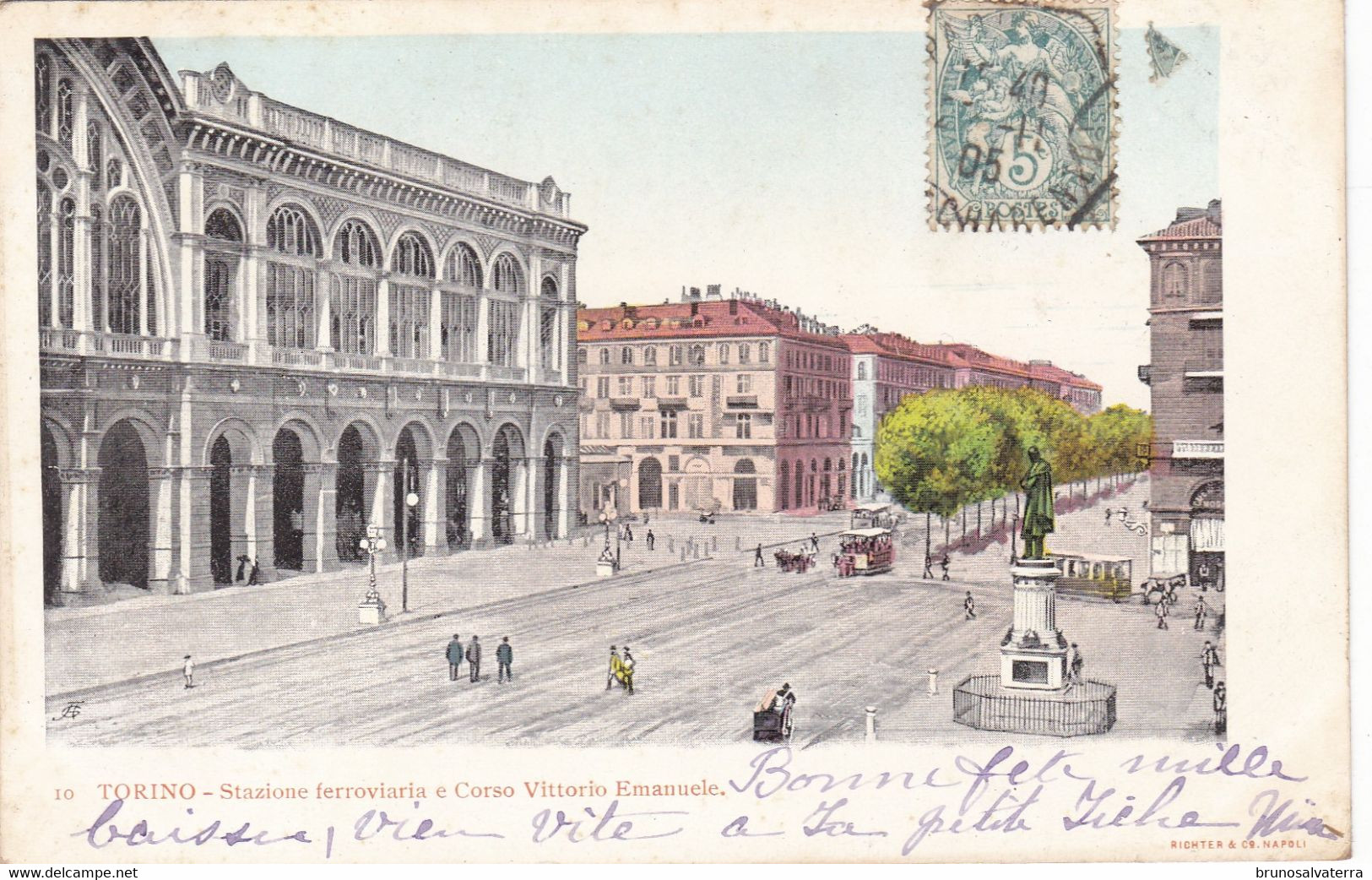 TORINO - Stazione Ferroviaria E Corso Vittorio Emanuele - Stazione Porta Nuova