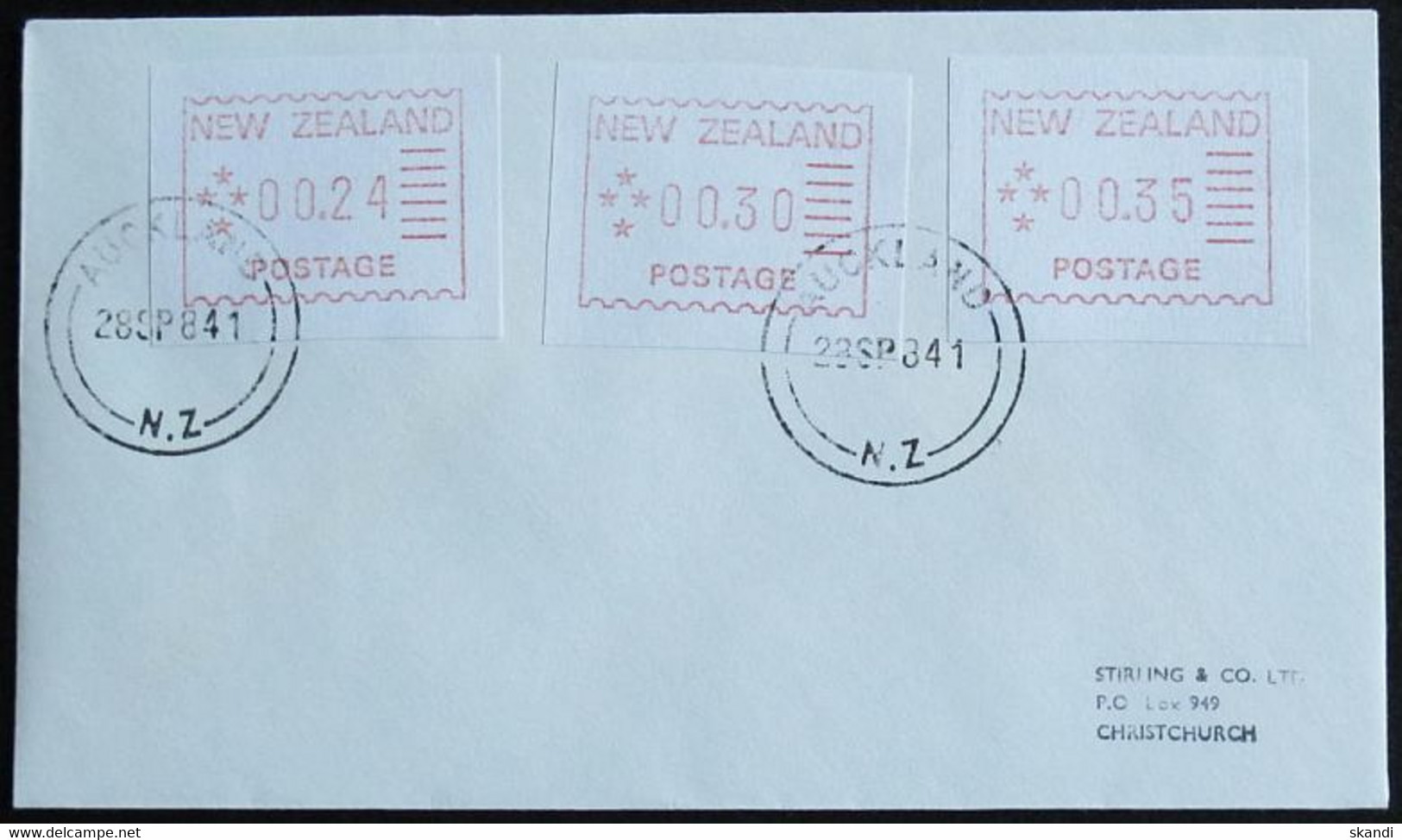 NEUSEELAND 1984 Mi-Nr. ATM 1 S1 Brief - Storia Postale