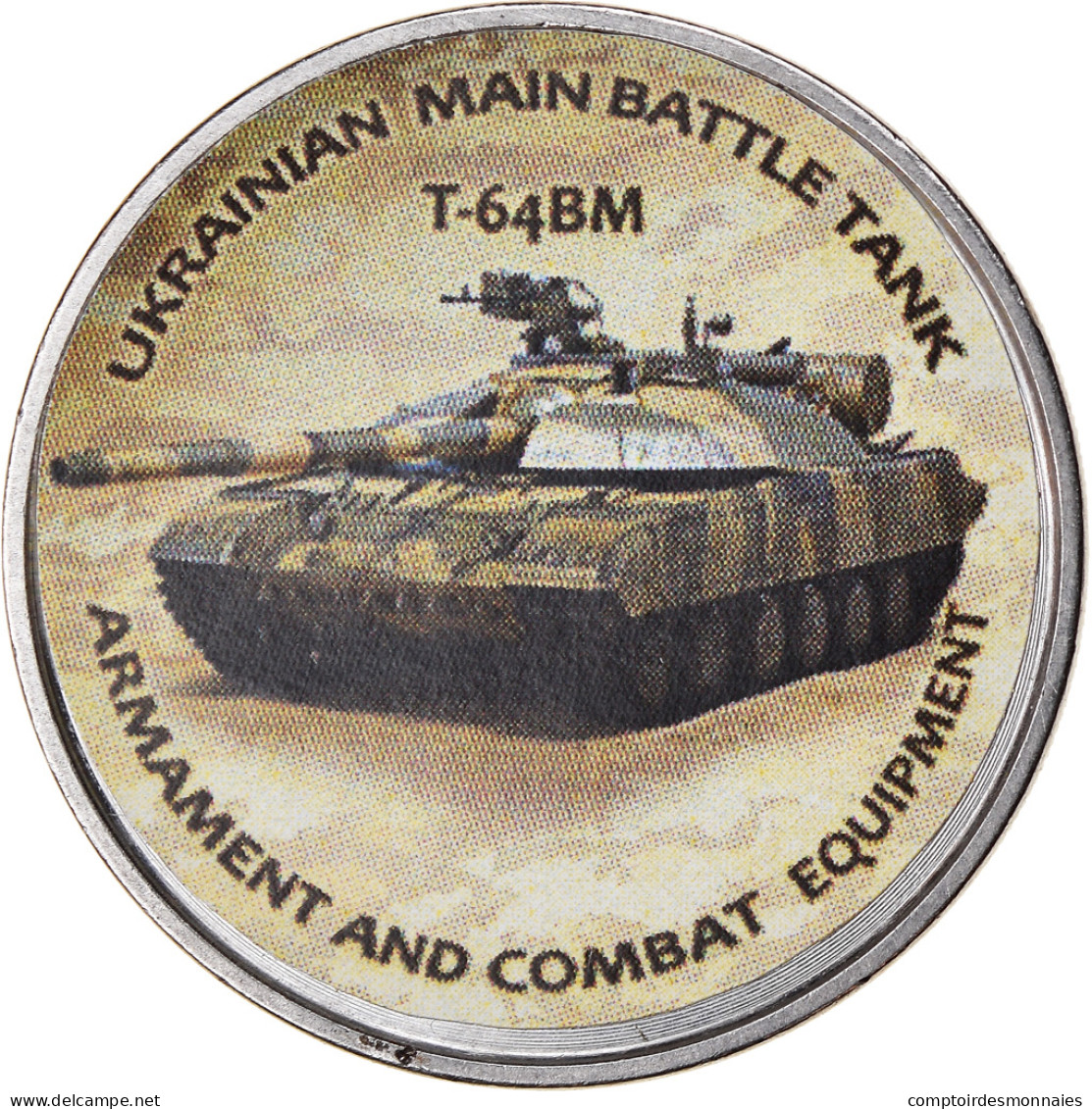 Monnaie, Zimbabwe, Shilling, 2020, Tanks - T-64BM, SPL, Nickel Plated Steel - Zimbabwe