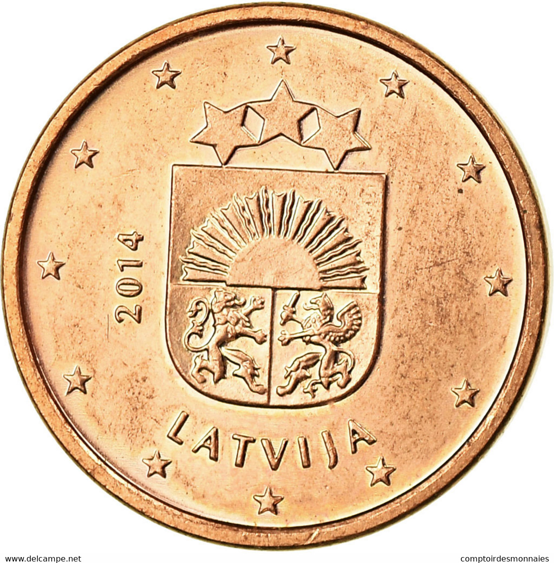 Latvia, Euro Cent, 2014, SUP, Copper Plated Steel, KM:150 - Latvia