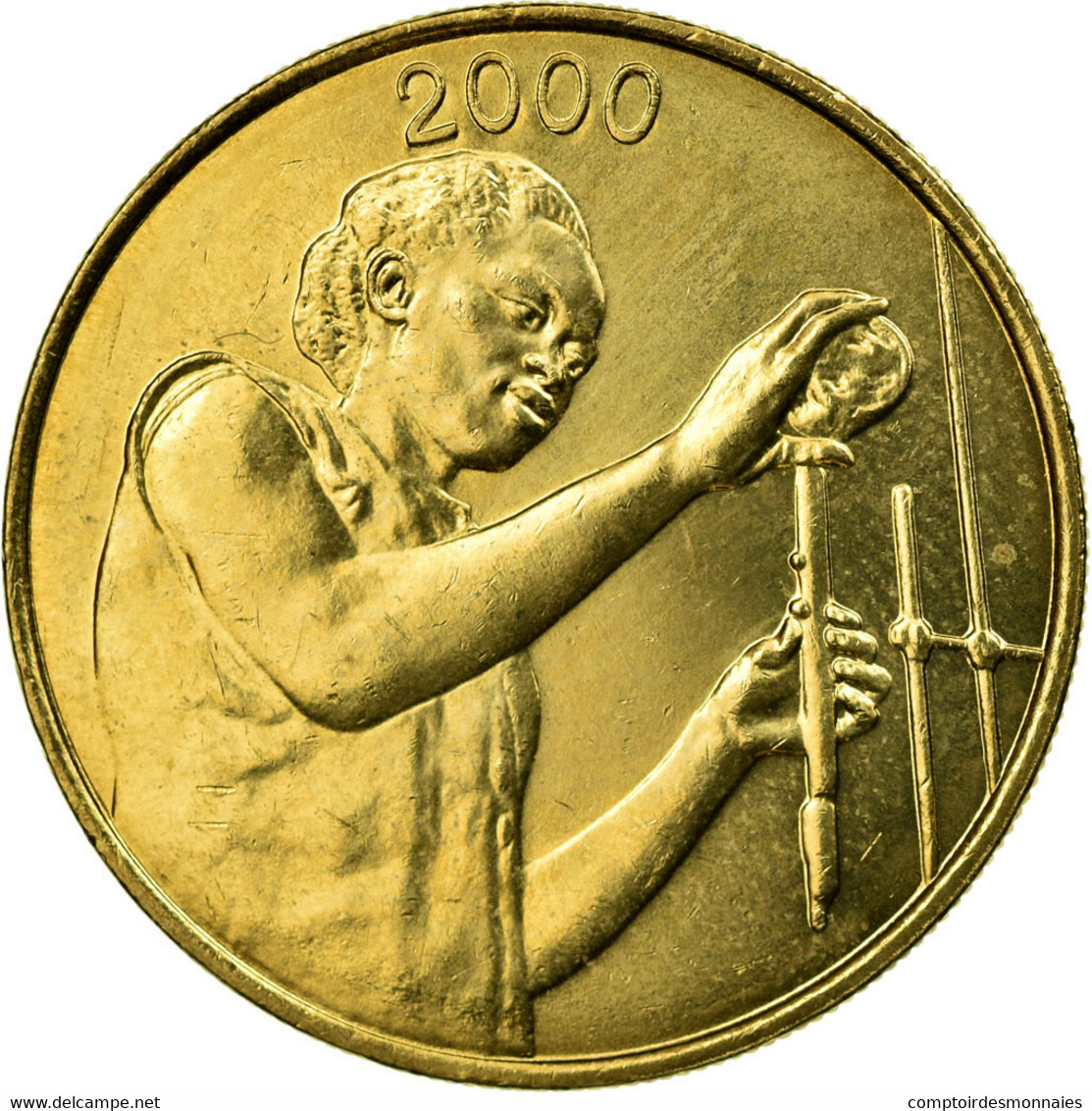 Monnaie, West African States, 25 Francs, 2000, SUP, Aluminum-Bronze, KM:9 - Elfenbeinküste