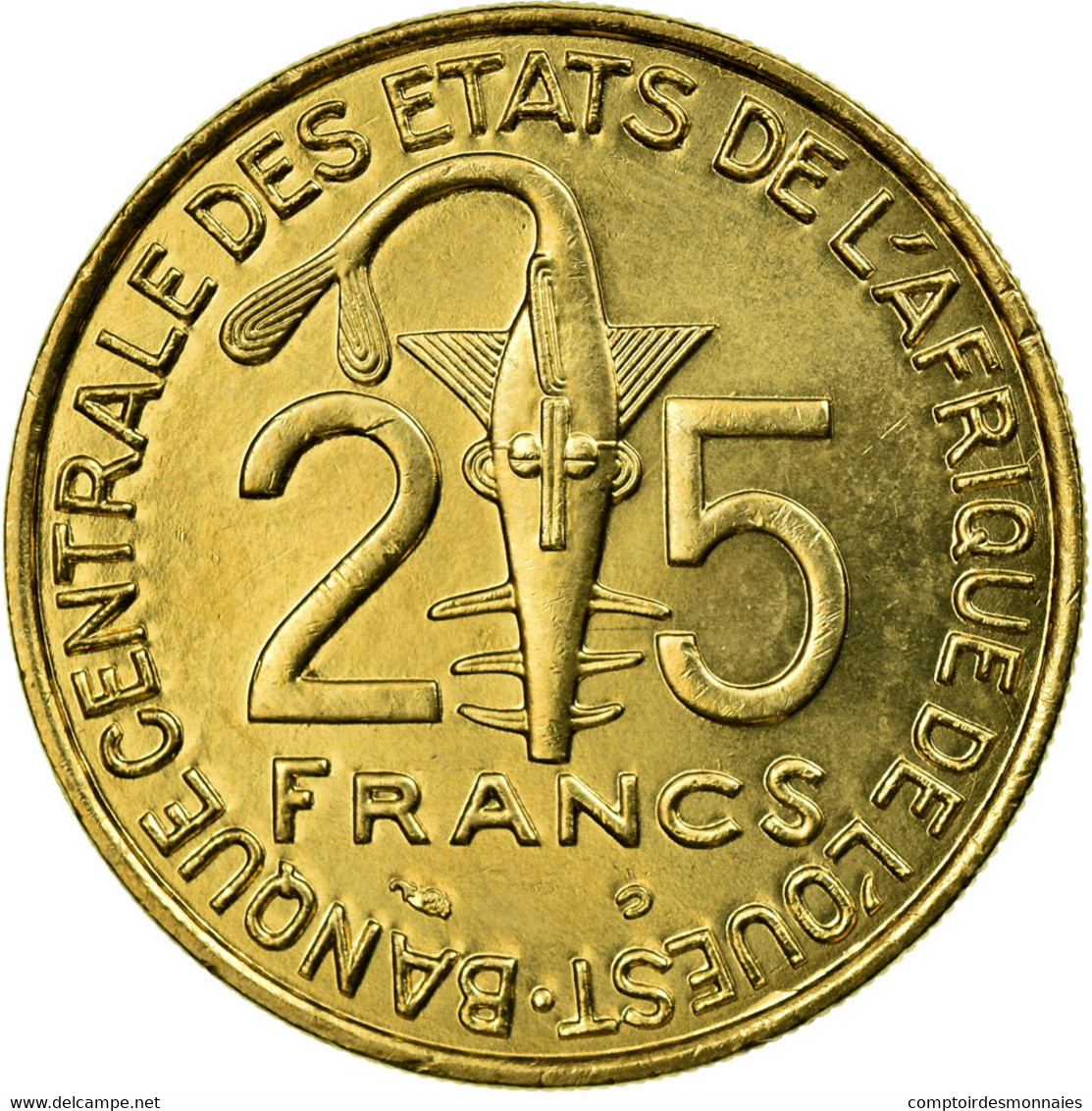 Monnaie, West African States, 25 Francs, 2000, SUP, Aluminum-Bronze, KM:9 - Costa De Marfil