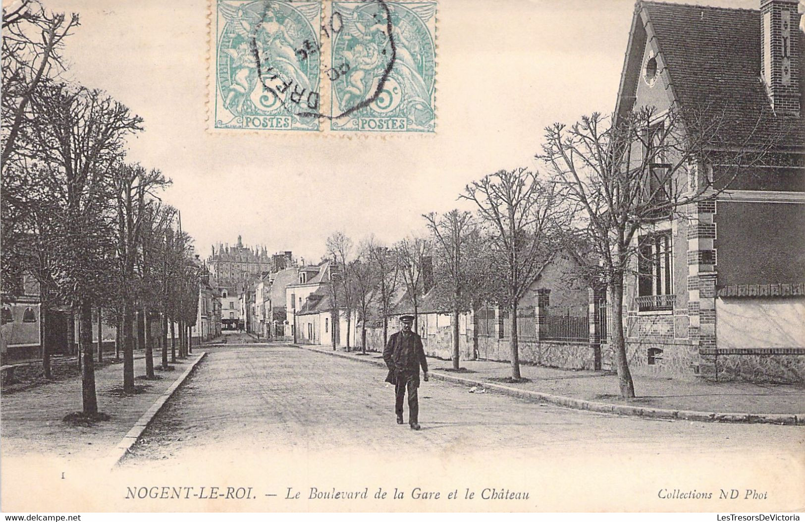 CPA - FRANCE - 28 - NOGENT LE ROI - Le Boulevard De La Gare Et Le Château - Collection ND PHOT - Nogent Le Roi