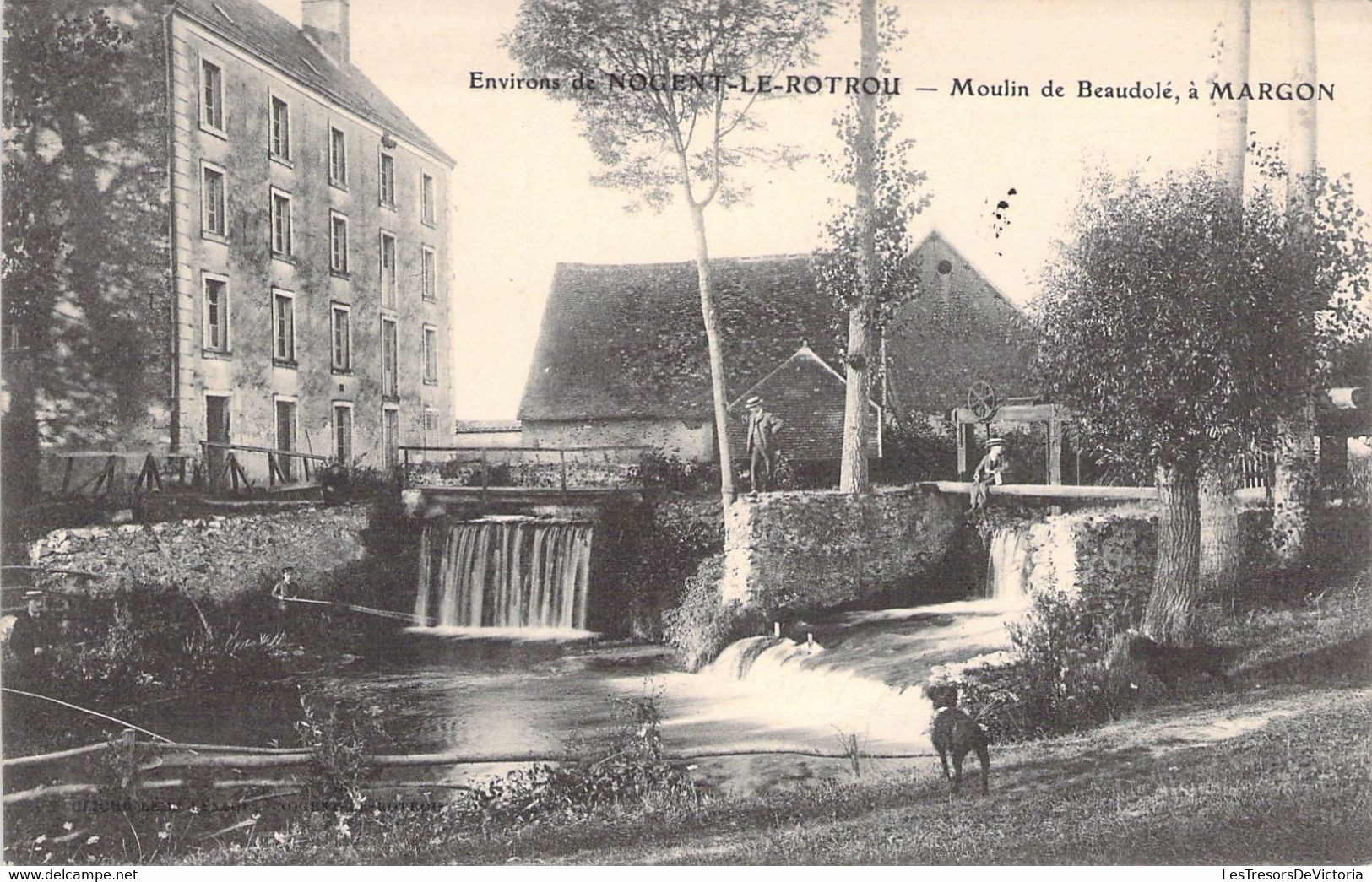 CPA - FRANCE - 28 - Environs De NOGENT LE ROTROU - Moulin De Beaudolé à MARGON - Chien - Cascade - Nogent Le Rotrou