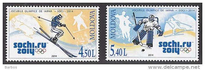 MOLDOVA   MOLDAVIE   MOLDAU ; Sport ; Winter Olympic Games , Sochi - 2014. Russia ; 2 V. ; MNH - Inverno 2014: Sotchi