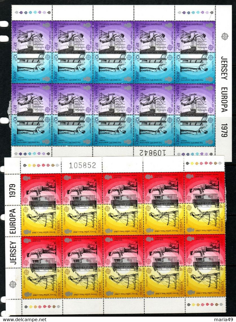 Jersey  1979 Europa  Block 10 Sets Mint Never Hinged Lot 43 - Vrac (max 999 Timbres)