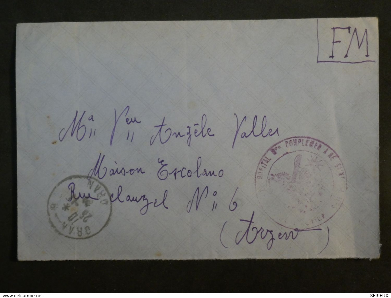 BJ4 ALGERIE  FRANCE  BELLE LETTRE FM 1915 ORAN   +AFFR. INTERESSANT - Lettres & Documents