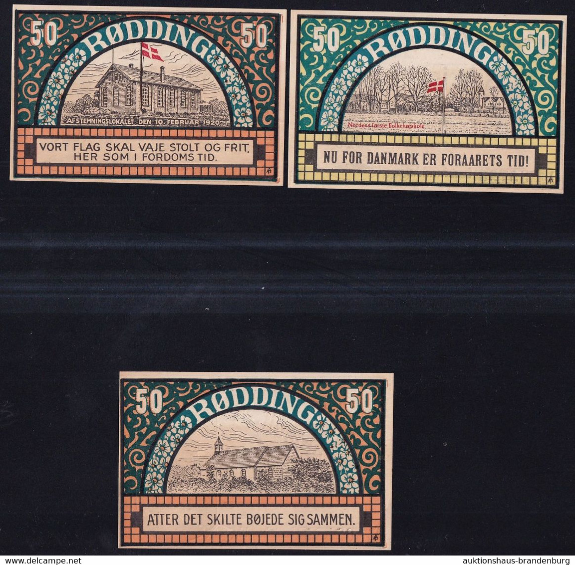 Rödding: 3x 50 Pfennig 10.2.1920 - Colecciones