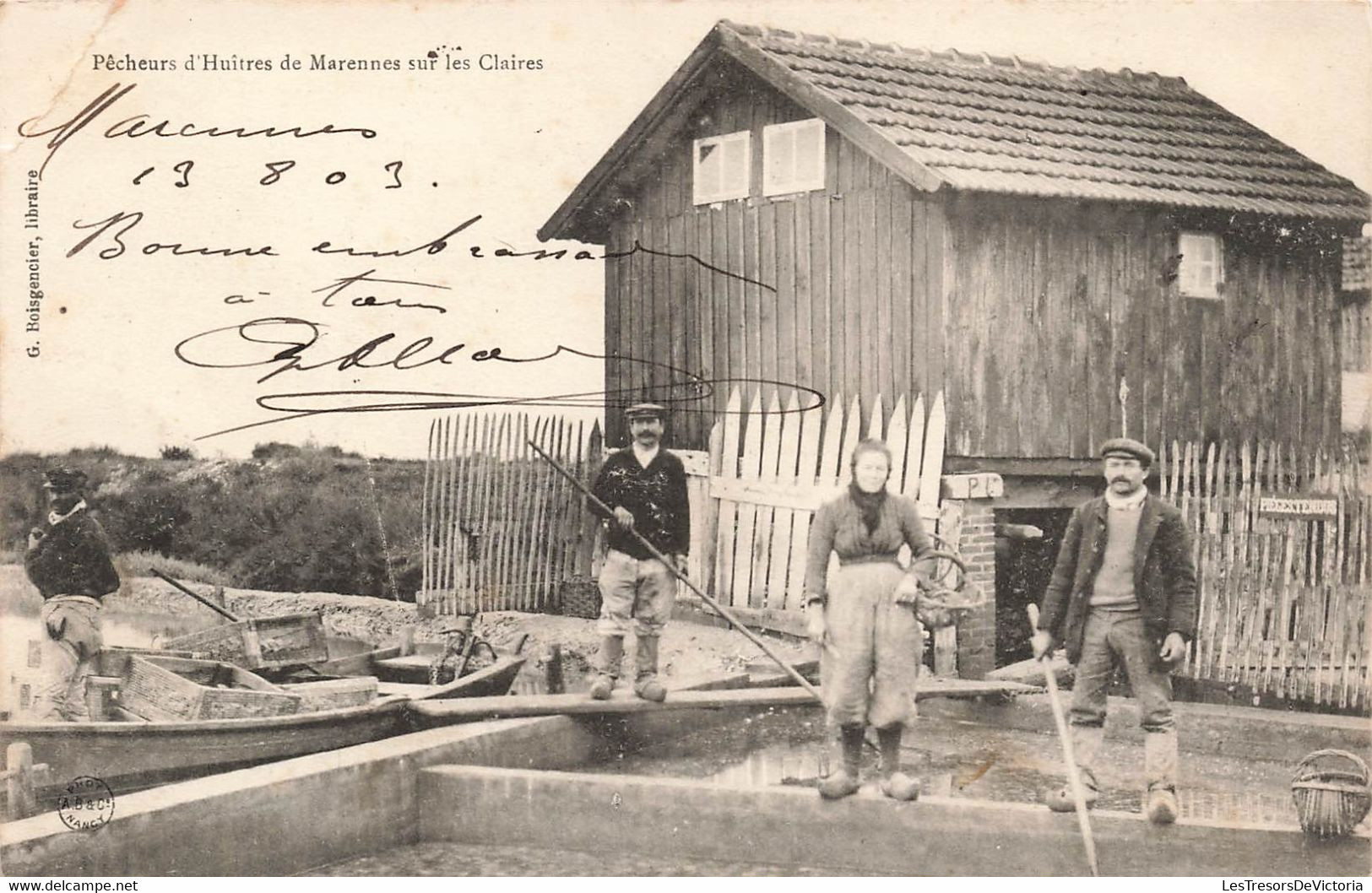 CPA Pecheurs D'huitres De Marennes Sur Les Claires - Marennes - Boisgencier - Marennes