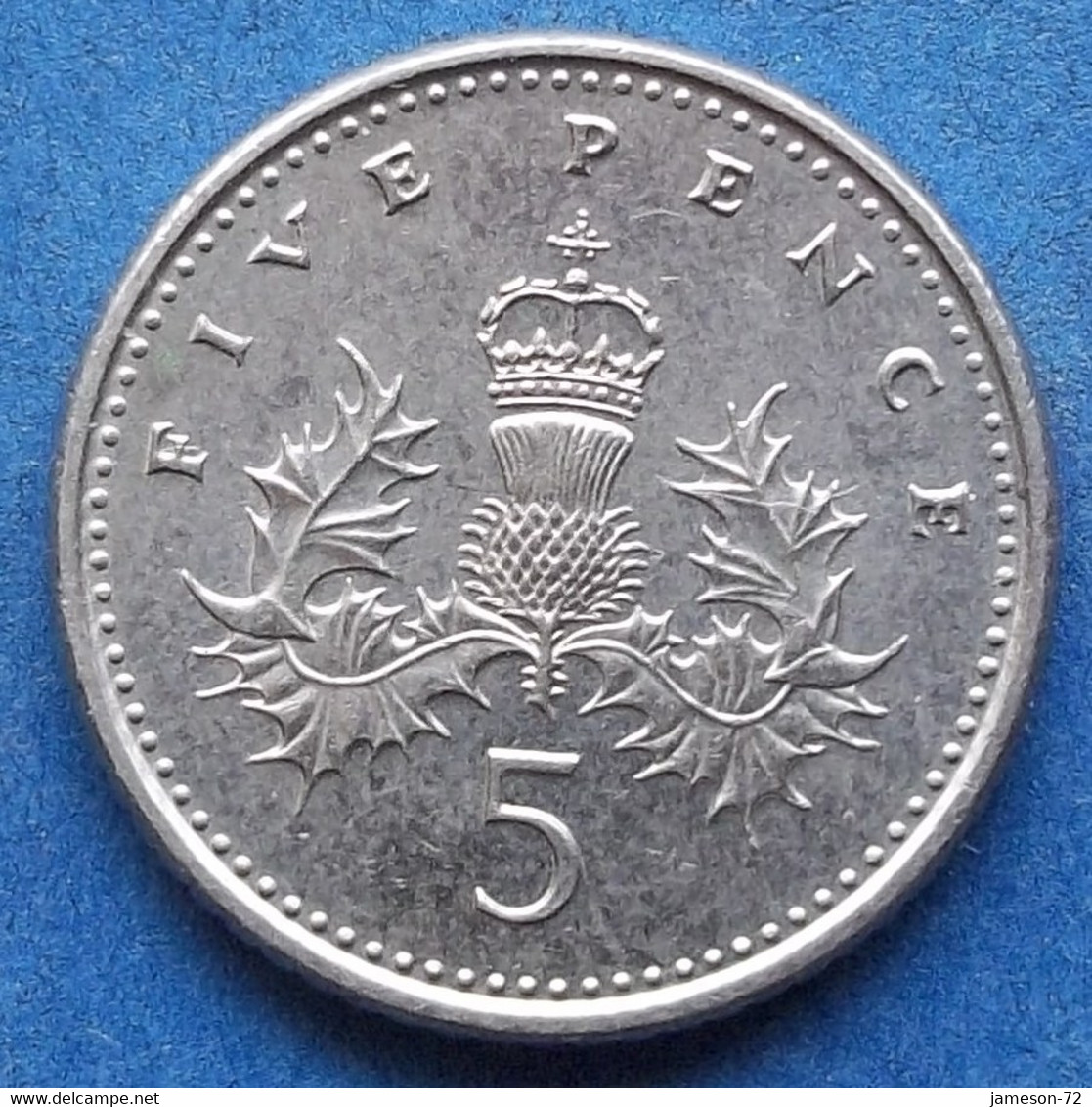 UK - 5 Pence 1990 KM# 937b Elizabeth II Decimal Coinage (1971) - Edelweiss Coins - 5 Pence & 5 New Pence