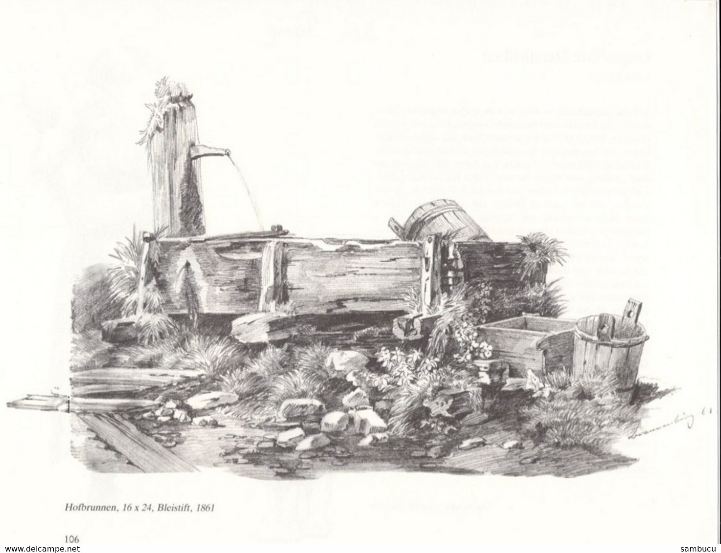 Christian Mali 1832-1906 - Hofbrunnen - Dessins