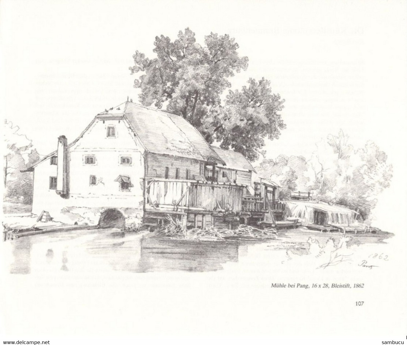 Christian Mali 1832-1906 - Mühle Bei Pang Rosenheim - Dessins