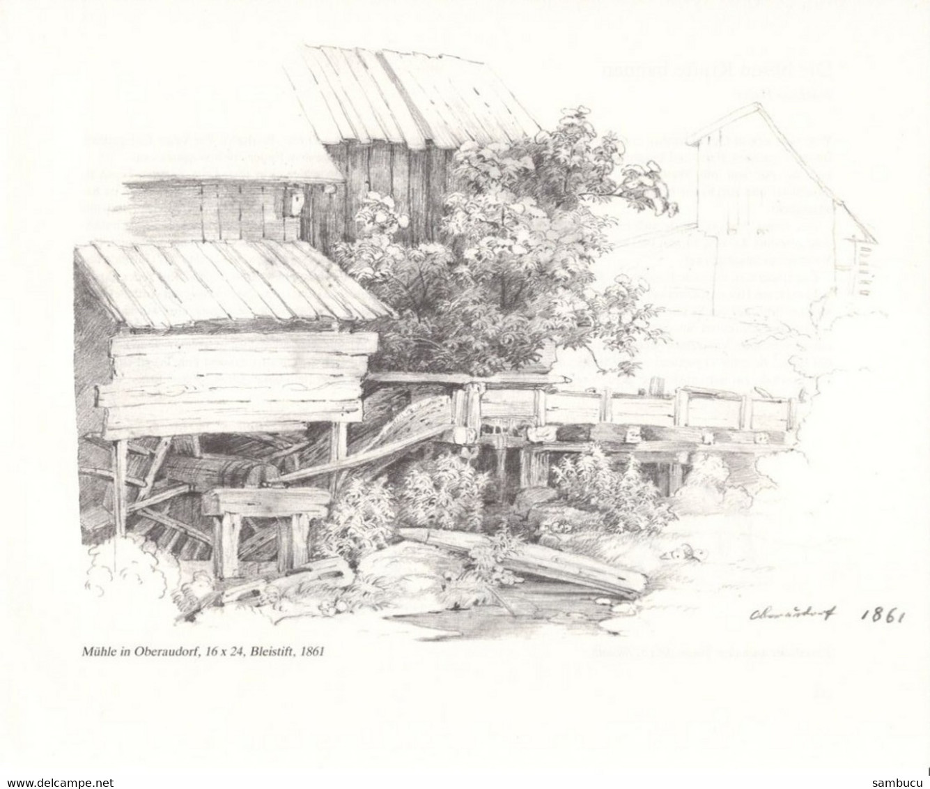 Christian Mali 1832-1906 - Mühle In Oberaudorf - Dessins