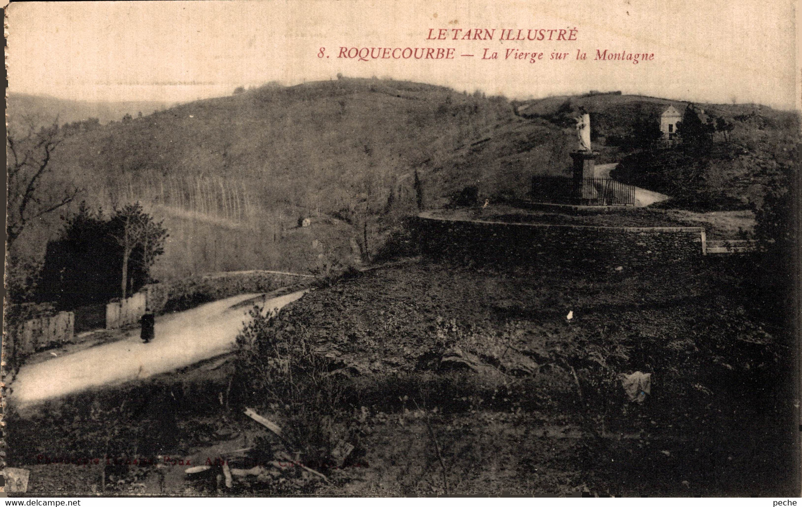 N°102025 -cpa Roquecourbe -la Vierge Sur La Montagne- - Roquecourbe