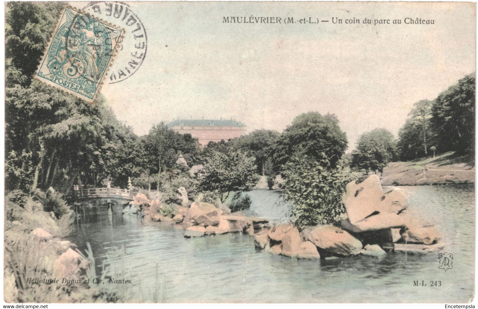 CPA Carte Postale France  Maulevrier  Un Coin Du Parc Au Château 1906 VM60387 - Cholet