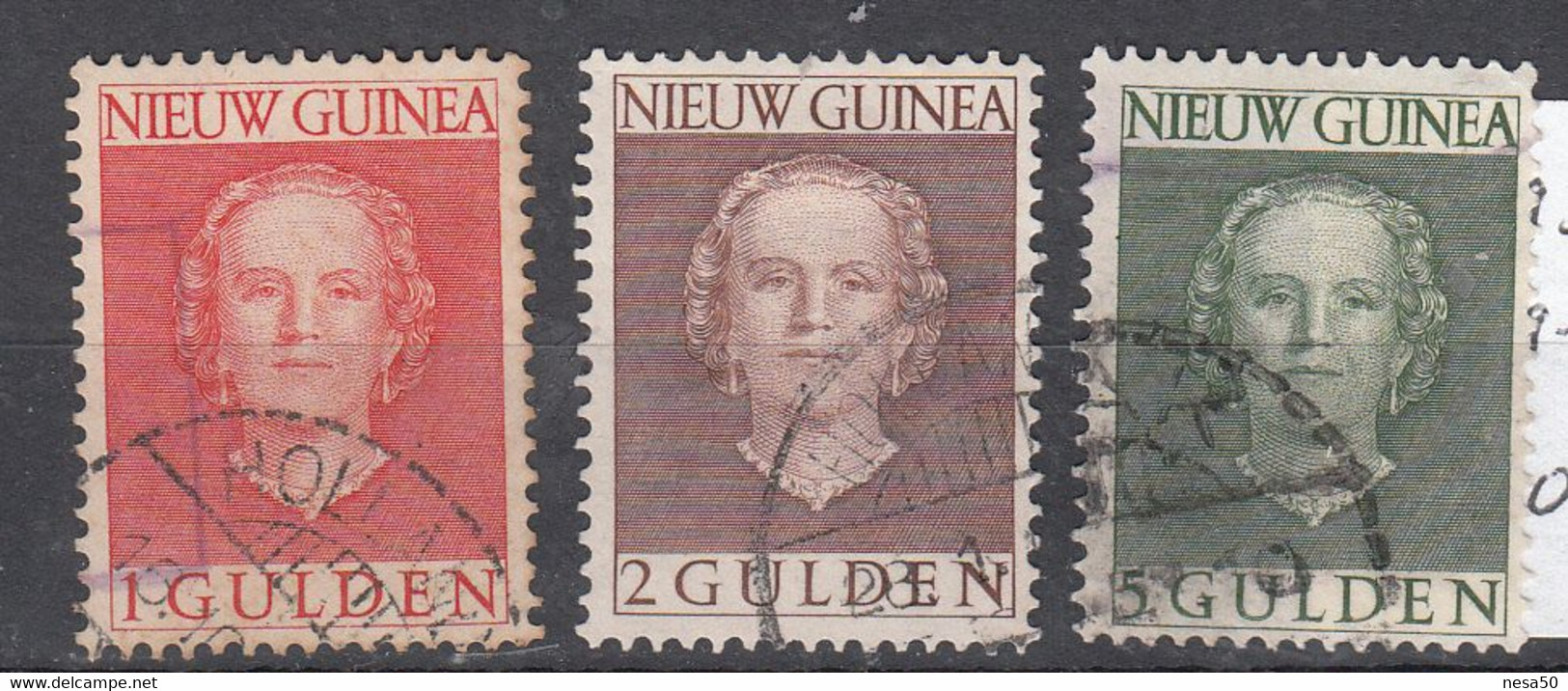 Nederland Nieuw-Guinea 1950 Mi Nr 19 - 21 , Gestempeld, Koningin Juliana - Nederlands Nieuw-Guinea