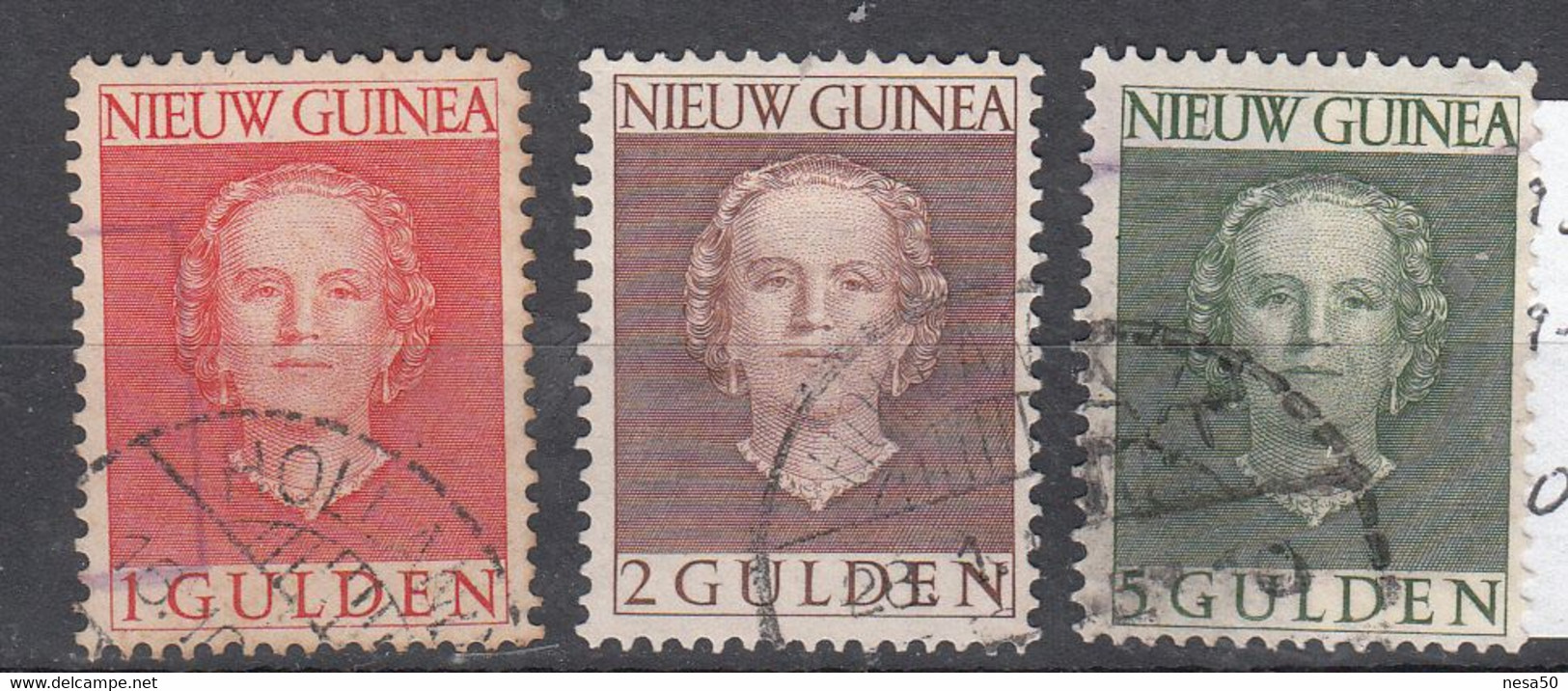 Nederland Nieuw-Guinea 1950 Mi Nr 19 - 21 , Gestempeld, Koningin Juliana - Nueva Guinea Holandesa