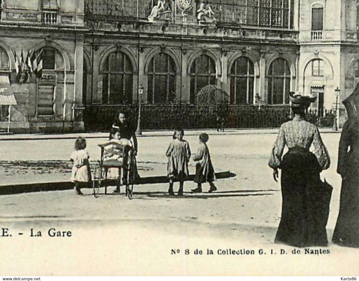 St Nazaire * La Gare * Landau Ancien Pram Kinderwagen Nounou Nourrice Bébé Enfant - Bouguenais